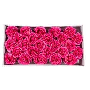 Trandafiri din sapun love, 25 buc/set, roz coral, 7 cm inaltime, 7 cm diametru, CD3443-3 - Img 1