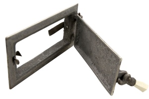 Usa soba Zilan cu cenusar, model palmieri, fonta negru mat, manere ceramice, dimensiuni 250x270 mm, 250x140H mm, 6,85 Kg, cod 4523 - Img 5