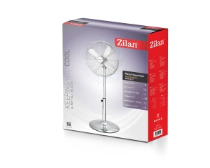 Ventilator inox Zilan cu picior, 50W, oscilatie automata, inaltime reglabila 80-120 cm, 40 cm diametru elice, 3 trepte de putere, ZLN1112 - Img 2