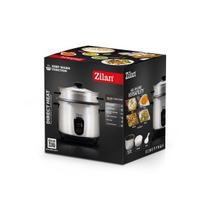 Aparat de gatit 2 in 1 Zilan, orez si aburi, Putere 500W, Capacitate 1.5L, Dimensiuni 21.2x21.2x30 cm, ZLN9570 - Img 5