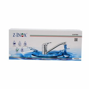 Baterie bucatarie Zilan, inox, monocomanda, pipa lunga 25 cm, cartus ceramic 40 mm, ZLN7802 - Img 3