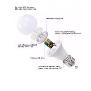 Bec led Horoz cu senzor, 10W, 4200K, 1032lm, E27, 6x6x11 cm, EXT001-067-0010 - Img 2