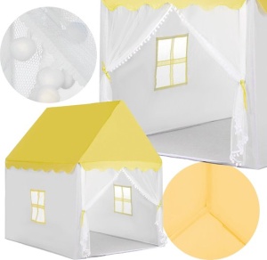Cort de joaca Z-TOOLS, 125x95x130cm, galben, ideal pentru interior si exterior, ZTS8458 - Img 4