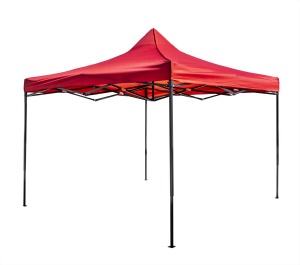 Cort pavilion metalic Zilan, impermeabil, 3x3m, rosu, structura otel, 17kg, CC9849_rosu - Img 4