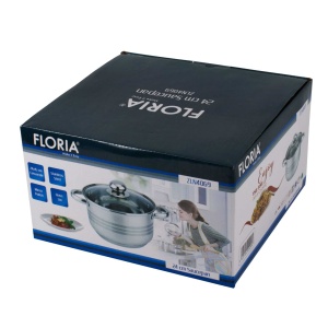 Cratita inox Floria, 25 cm, capacitate 5.5L, inaltime 15 cm, maner gol, baza 3 straturi, compatibila inductie, ZLN4069 - Img 3