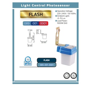 Fotosenzor zi/noapte Horoz, 5-15Lux, 6A, 1000W, IP44, 6.5x4x10 cm, EXT0890010001 - Img 2