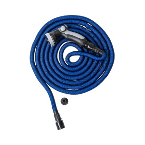 Furtun gradina extensibil Zilan, 5-15m, cu pistol de udat 7 functii, rezistenta crescuta, albastru, EXT9665 - Img 4