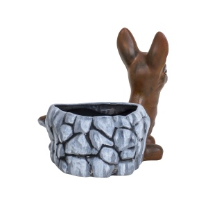 Ghiveci ceramica Zilan, model caprioara, 23cm lungime, 25cm inaltime, decoratiune gradina, EXT7066 - Img 3