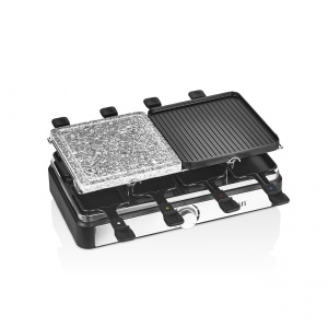 Gratar electric Zilan, 2 in 1, non stick, 1400W, dimensiuni 21x23 cm, 21x46 cm, termostat reglabil, inox, ZLN8863
