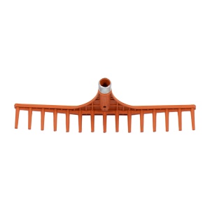 Grebla plastic Zilan, 60 cm, 15 dinti, forma dreapta, profesional, portocalie, 350 g, 9575