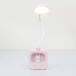 Lampa de birou Zilan, 3 tipuri de lumina, model televizor, roz, inaltime 33cm, lungime 10cm, latime 5cm, ZTS8233 - Img 8