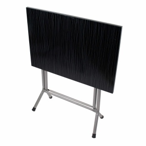 Masa plianta Z-tools, 60x80 cm, inaltime 75 cm, MDF laminat, picioare metalice, negru, ZTS5446 - Img 2