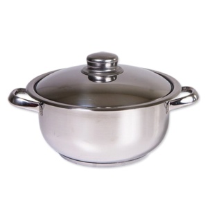 Oala cu capac Zilan, inox, capacitate 1.8 litri, 3 straturi, usor de manevrat, 20x20x15 cm, ZLN7222
