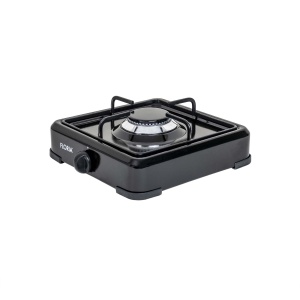 Pachet aragaz 1 ochi, 28×28 cm plus (ceas pentru butelie, 2 m furtun pentru gaz, 3 coliere pentru furtun, aprinzator) negru / ZLN 7118_1 - Img 4
