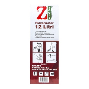 Pompa de stropit Z-tools, manuala, capacitate 12l, plastic, albastru/galben, greutate 2kg, ZLN8007 - Img 3