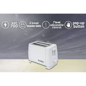 Prajitor de paine Zilan, 700W, 7 nivele de control, 2 felii, inox, alb, 12x24x16 cm, ZLN1833 - Img 5