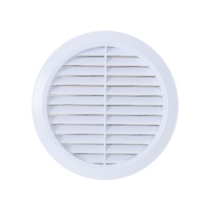 Rama aerisire Zilan, plastic alb lucios, Q125mm, rezistenta la UV, EXT7195