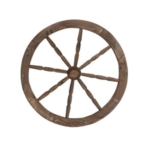 Roata decorativa din lemn Zilan, diametru 59 cm, EXT10231