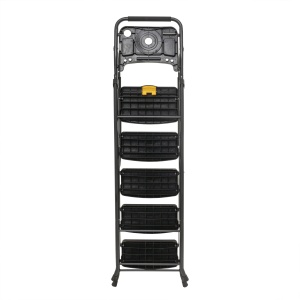 Scara metalica Zilan cu 5 trepte, inaltime 175cm, lungime treapta 38cm, latime treapta 20cm, balustrada 85cm, greutate maxima 130kg, ZTS8082 - Img 6