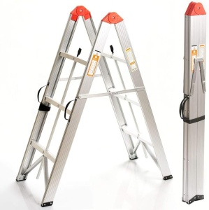 Scara pliabila Zilan 3 trepte, inaltime totala 116cm, latime 91cm, lungime 38cm, greutate maxima 150kg, ZTS8078 - Img 2