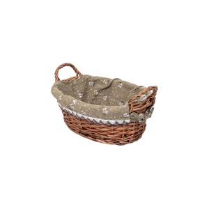 Set 3 cosuri de rachita Zilan, ovale, cu manere, 36x29x18 cm + 32x23x16 cm + 26x17x13 cm, maro inchis, ZTS8429 - Img 5