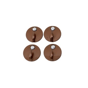 Set 4 cuiere Zilan din plastic cu adeziv super rezistent, diametru 5cm, 6x16x3 cm, 1kg, 268 - Img 1