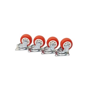 Set 4 roti pivotante Z-TOOLS, rola de cauciuc, diametru 1.25 inchi, lungime suport 3.5cm, latime suport 3.2cm, 16x10x5 cm, 1kg, ZTS8137 - Img 2