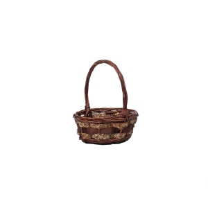 Set cosuri rattan Zilan, 4 cosuri rotunde, maro lucios, diametre: 22-40 cm, inaltime: 27-40 cm, ZTS8000 - Img 7