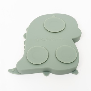 Set hranire bebelusi din silicon Z-TOOLS, 6 piese, model dinozaur, farfurie compartimentata 23x18x2.5 cm, bol cu capac 13x5 cm, baveta ajustabila 32x23 cm, lingurita si furculita 14x3.5 cm, canita cu toarte 8x9 cm, ZTS9094 - Img 8