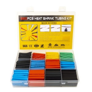 Set tuburi termocontractabile Z-Tools 560 bucati, din polietilena, temperatura micsorare 125°C, izolatie max. 600 V, cutie compartimentata, ZTS9184