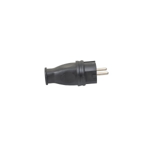 Stecher cauciucat Zilan IP44, 1 locas, curent 16A, culoare negru, ZTS8407