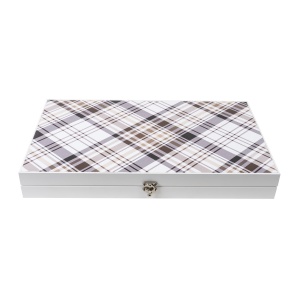 Tabla de joc Z-tools, joc de table din piele ecologica, 48x58x30cm, alb/maro, pliabila, ZTS5512-2 - Img 3
