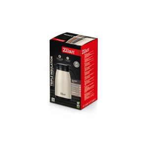 Termos Zilan, 1L, dubli pereti, mentine temperatura rece 24 ore, calda 18 ore, inox, 22 cm, 23x13x13 cm, ZLN0769 - Img 2