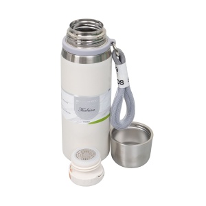 Termos Zilan inox 700ml, capac inox cu functie de pahar, sita si bratara pentru transport, dimensiuni 26x9x9 cm, inaltime 25cm, ZTS8442 - Img 3