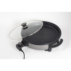 Tigaie electrica Zilan, 38cm, 1500W, capac sticla, aluminiu non-stick, 40x22x40 cm, ZLN7870 - Img 5
