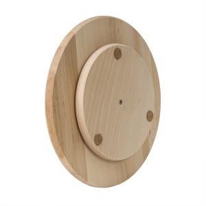 Tocator rotativ Zilan din lemn de fag, pentru servire, diametru 35 cm, grosime 4 cm, EXT8014 - Img 3