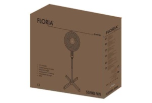 Ventilator cu picior Zilan, 16 inch, 3 trepte de viteza, inaltime reglabila, pozitie fixa sau rotativa, putere 40W, 50x13x41 cm, ZLN0996 - Img 2