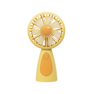 Ventilator de mana Zilan, alimentare USB, 3.7W, galben, 17x9.5x5 cm, ZTS8240 - Img 2