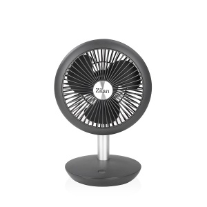 Ventilator portabil Zilan, reincarcabil, 4 viteze, oscilatie verticala 90 grade, putere 5W, diametru 18 cm, incarcare USB, ZLN4000