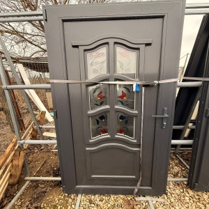 Ușă termopan, panel ornamental simplă, gri antracit - Img 3