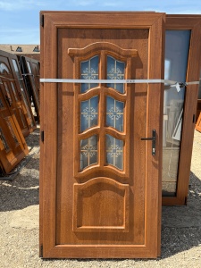 Ușă termopan, panel ornamental, stejar - Img 3