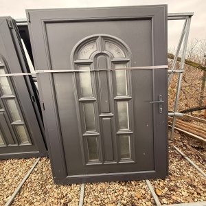 Ușă termopan, panel ornamental simplă, gri antracit - Img 2
