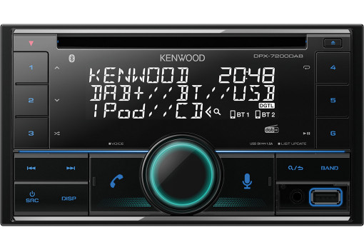 DPX-7200DAB Player auto Kenwood 2DIN, CD/BT/USB/DAB+, 4x50W, multicolor