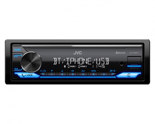 KDX382BT Player auto JVC, BT/USB, 4x50W, albastru