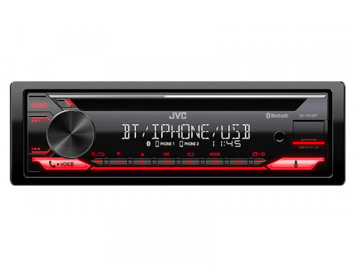 KDT812BT Player auto JVC, CD/BT/USB, 4x50W, rosu