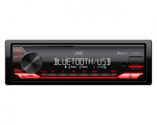 KDX282BT Player auto JVC, BT/USB, 4x50W, rosu