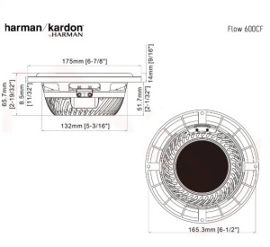 FLOW600CF DIFUZOARE COMPONENTE HARMAN KARDON DE 16.5CM, 120W RMS - Img 6
