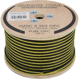 GZSC 2.5X2 OFC Rola cablu 100m Ground Zero pentru difuzoare, 2×2.5mm²