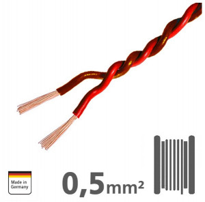 IKV-050-RT-50 Cablu rasucit pentru difuzoare 2×0.50mm², Ampire