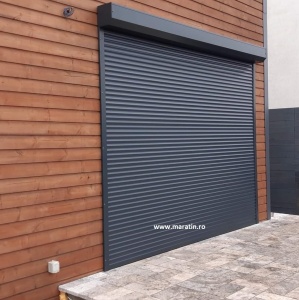 USA DE GARAJ TIP RULOU, ELECTRICA, 3000MM (L) x 2200MM (H), LAMELE DE 55MM, GRI ANTRACIT - Img 2